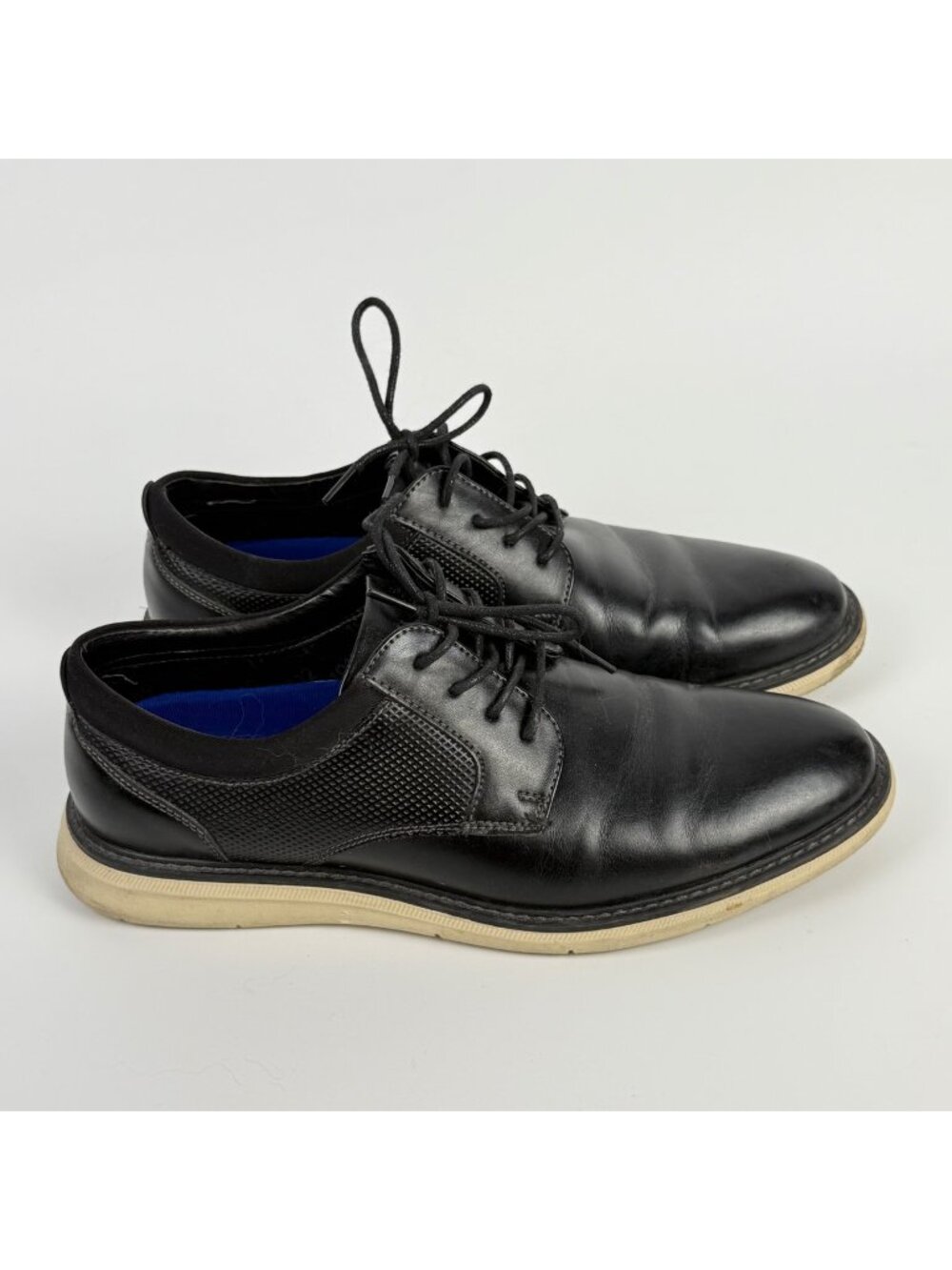 Nunn Bush + Bloom Chase Plain-Toe Men's Black Oxfords Faux-Leather Size 8